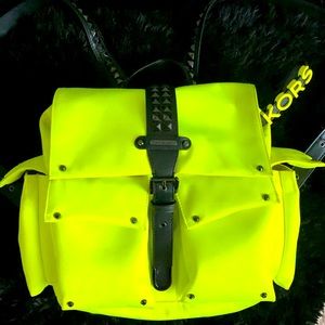 Neon MK studded backpack